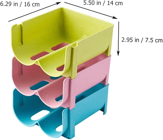 Mikinona 3pcs Stackable Beverage Storage Box for Fridge Drink Organization Bar Organizer Liquor Holder Easy Clean