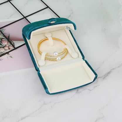 Velvet Jewelry Box, Bangle Box Jewelry Case for Birthday Engagement Wedding Anniversary (Bangle Boxes)