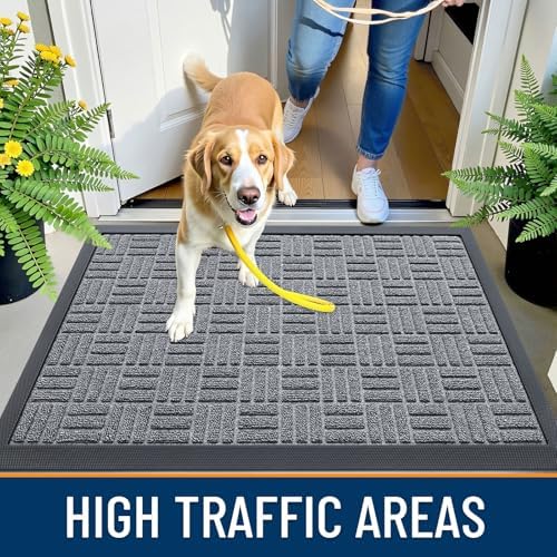 OLANLY Front Door Mat Outside Entrance 47x17, Heavy-Duty Rubber Doormat - Image 5
