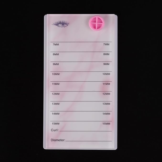 Acrylic Eyelash Pallet For 8 Layers Storage Organizer, Grafting False Eyelashes With 7-15mm Scale Glue Cup Palette, Cosmetic Beauty Extension Supplies (A Marble Pink Pallet)