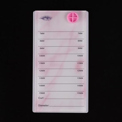 Acrylic Eyelash Pallet For 8 Layers Storage Organizer, Grafting False Eyelashes With 7-15mm Scale Glue Cup Palette, Cosmetic Beauty Extension Supplies (A Marble Pink Pallet)