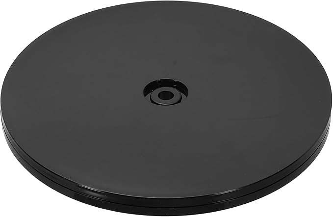 uxcell 1Pack Acrylic Lazy Susan Turntable, 7" Spinner Lazy Susan Turntable Organizer, Acrylic Ball Bearing Rotating Tray for Pantry Spice Rack Decorating, Black