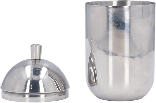 Pssopp Qtip Holder Canister, Stainless Steel Light Luxury Cotton Swab Storage Container for Home Bathroom Drawer