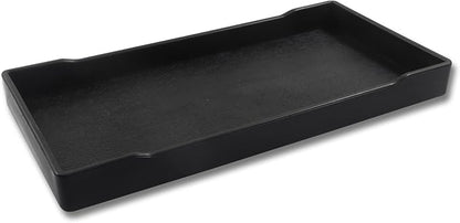 Small Bathroom Vanity Tray, (8 inch x 4 inch) Mini Soap Dispenser, Rectangular Serving Tray for Candle, Lotion Bottles,Scrubber(Black)