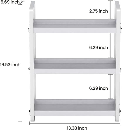 HNRLOY Bathroom Counter Organizer,Bathroom Countertop Organizer,Counter Shelf,Countertop Storage,Organization and Storage,Makeup Shelf,Sink Caddy(Grey 3 Tier)