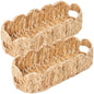 2 SAME SIZE Toilet Paper Storage Basket,Back of Toilet Storage,Boho Decor Small Scalloped Baskets for Bathroom Toilet Tank,Natural Water Hyacinth