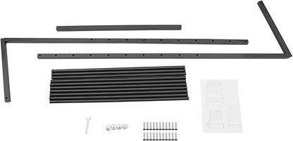 Scarf Display Stand, 10 Tier Metal Scarf Holder Organizer, Scarf Hanger Scarf Holder Scarf Organizer Belt Organizer Pants Rack Scarf Rack for Commercial Clothing Retail Store (Black, 80cm)