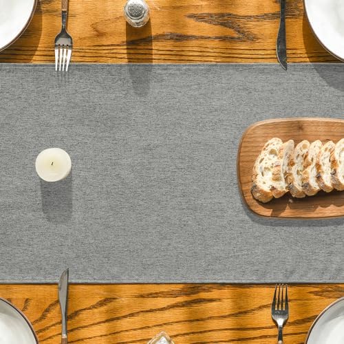 Artoid Mode Light Grey Table Runner, Seasonal Washable Kitchen Dining Table Decoration for Home Party Decor 13x90 Inch - Image 4
