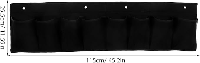 KESYOO 8-pocket Hanging Shoe Organizer for Bedside with Breathable Non-woven Mesh Fabric, Space-saving Storage Bag for Rv, Camper, and Closet Use, Black