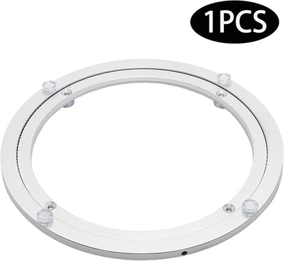 1Pcs 250mm / 9.84" Aluminum Alloy Lazy Susan Turntable Bearings, 10" Round Rotating Bearing Turntable Base(Base Only), for Kitchen Storage, Corner Shelves, Book Rack