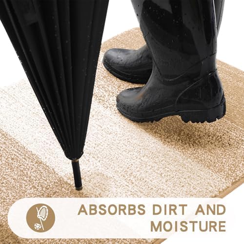 Kitinjoy Indoor Outdoor Door Mat, 47x24 Non-Slip Dirt Trapper Doormats - Image 2