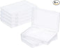 PATIKIL 9x6x1.2inch Clear Storage Box with Hinged Lid, 6Pack Plastic Stackable Rectangle Organizer Container for Beads Jewelry Small Items Art Craft Projects