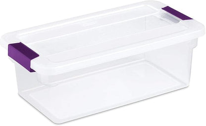 Sterilite 15 Quart Clear Plastic Storage Container Tote, 12 Pack, and 6 Quart Clear Plastic Storage Container Bins, 12 Pack with Lids for Organization