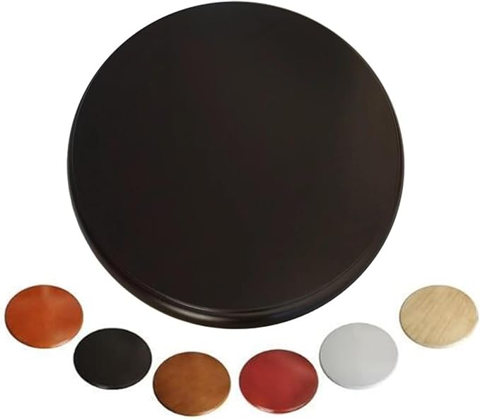 Large Wooden Lazy Susan 35.4" Rotating Table Top Dining Turntable, Round Serving Plate Decor Silent Smooth SpinBy Hand Easy to Clean