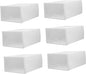 Ciieeo 6 Pcs Transparent Plastic Shoe Storage Box Drawer Style Container for Organized Home Shoes Scratch Resistant Stackable Design for Quick Access