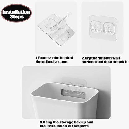 4Pcs Kitchen Cabinet Door Storage Bins, Wall Mount Organizer of Small Items, Basket for Wardrobe Bathroom Refrigerator Pantry Office