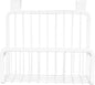 OUNONA Over the Cabinet Door Basket Nail Kitchen Hanging Storage Rack Space Saving Organizer for Condiments Ventilated Design Fits Cabinet Doors Up to Thick