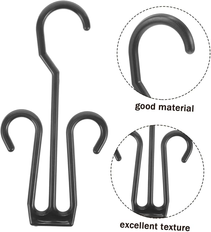 ABOOFAN 25pcs Hanging Shoe Hooks for Display and Drying Expandable Plastic Shoe Rack Organizer for Closet Double Hooks for Home and Retail Use Space-Saving Storage Solution