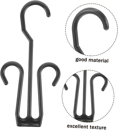 ABOOFAN 25pcs Hanging Shoe Hooks for Display and Drying Expandable Plastic Shoe Rack Organizer for Closet Double Hooks for Home and Retail Use Space-Saving Storage Solution
