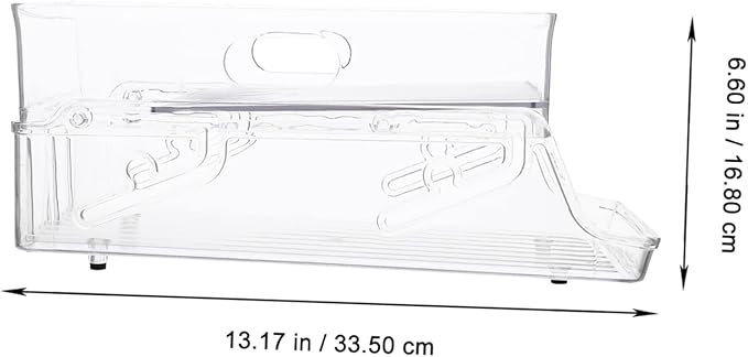 PRETYZOOM Double Layer Lift Drink Rack Refrigerator Organizer Can Holder for Fridge