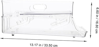PRETYZOOM Double Layer Lift Drink Rack Refrigerator Organizer Can Holder for Fridge