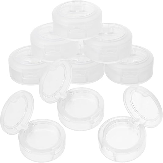 POPETPOP 8 Pack Empty Eyeshadow Storage Boxes Plastic Makeup Organizer Holder Compact Case for Travel and Home Cosmetic Display