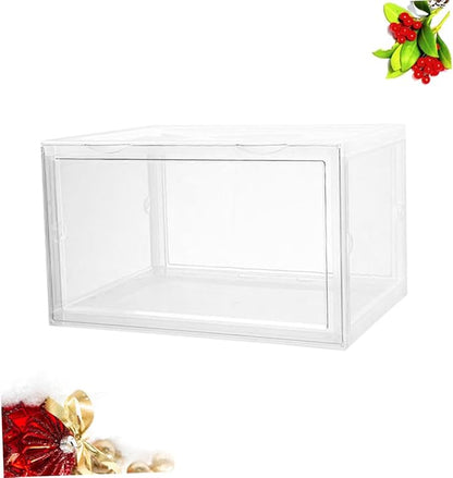 Shoes Storage Box Portable Sturdy Organizer for Home Use Magnetic Door Connection for Sneakers and Accessories Dust Shoe Case Efficient Closet