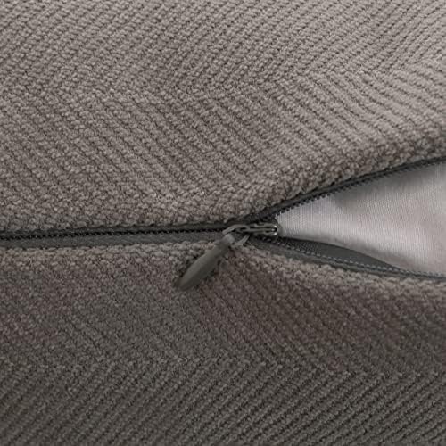 AMBERIS 2 Pillowcases (45×45cm)(Without Insert) Grey, Modern Style 2 Pillowcases (Without Insert) for Home Hotel Decorations - Image 3