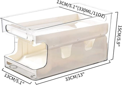 Soda Cans can Be Stacked with Storage Racks and Automatically Roll Off The Beverage Racks, It is Suitable for Refrigerators, Freezers, Kitchens, Countertops and Cabinets (White)