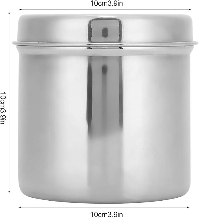 Atyhao Stainless Steel Cotton Ball Canister Jar Organizer with Lid for Bathroom Vanity Storage, Professional Use