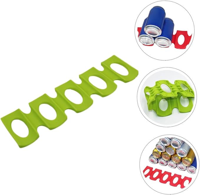 SOLUSTRE Silicone Can Rack Slip Beverage Storage Mat Stacking Drink Organizer for Cans and Bottles High Temperature Cold Resistant for Home Office Bar Parties
