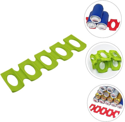 SOLUSTRE Silicone Can Rack Slip Beverage Storage Mat Stacking Drink Organizer for Cans and Bottles High Temperature Cold Resistant for Home Office Bar Parties