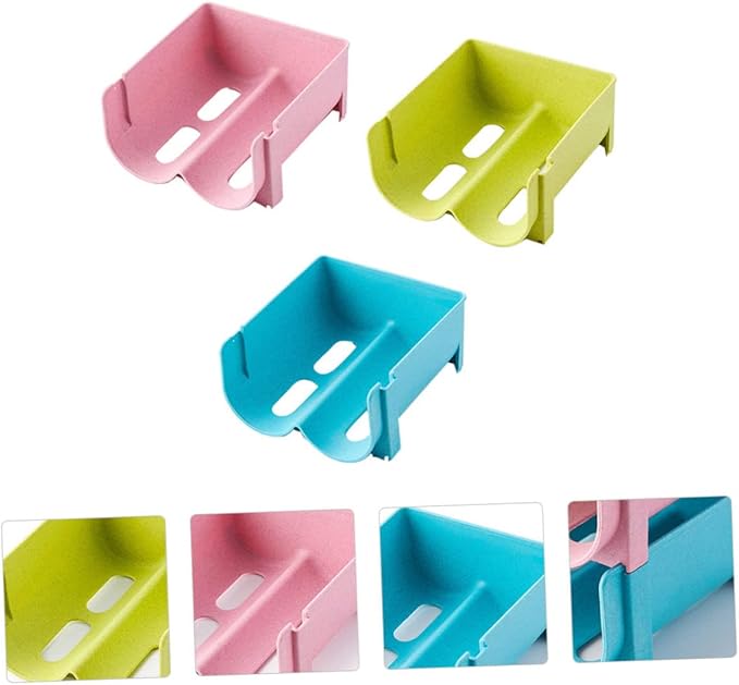 Refrigerator Bins Soda Holder for Refrigerator Fridge Drink Organizer Organizer Bin Storage Rack Stackable 3pcs