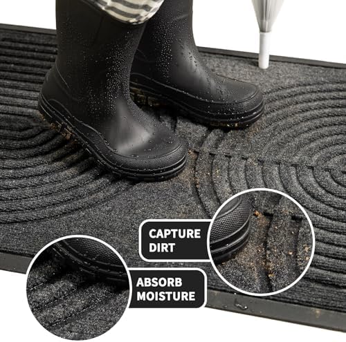 RORA Front Door Mat Outside Entrance, Indoor Welcome Doormat 29.5x17 - Image 3