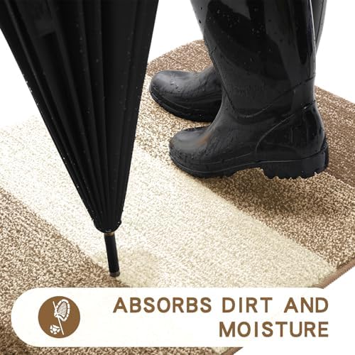Kitinjoy Indoor Outdoor Door Mat, 40x32 Non-Slip Dirt Trapper Doormats - Image 2