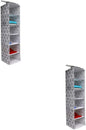 Home Basics Arabesque Non-Woven Closet Storage (2, 6 Shelf Hanging Closet Organizer)