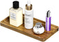 WEENSON Acacia Wood Bathroom Vanity Tray for Soap Dispenser, Toiletries, Makeup, Perfume, Decor, Kitchen Tray for Counter Salt Spice, Toilet Tank Tray for Candle, Nightstand 11.8"x6.1"
