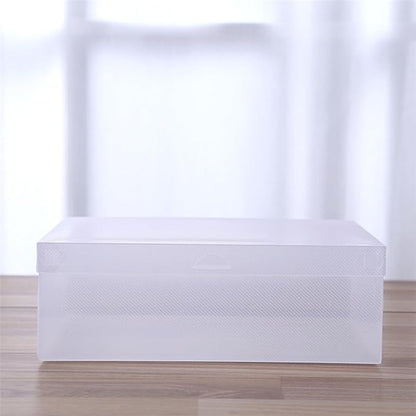 COHEALI 6PCS Transparent Shoe Boxes Plastic Storage Containers with Flip Lid Stackable Organizer for Home and Shop Shoe Storage