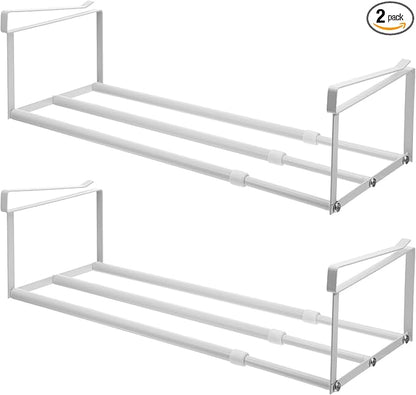 2 Pcs Expandable Shoe Rack Organizer for Closet,Adjustable Hanging Shoe Rack & Under Cabinet Shelf Under Shelf Storage for Shoes or Clothing Storage and Organization Save Space