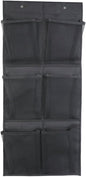 Over the Door Hanging Shoe Organizer with Multi-Pocket Design, Breathable Non-Woven Fabric Dustproof Storage Solution for Bedroom, Bathroom, and Laundry Room, Black/White/Gray, 76x35cm(Is black)