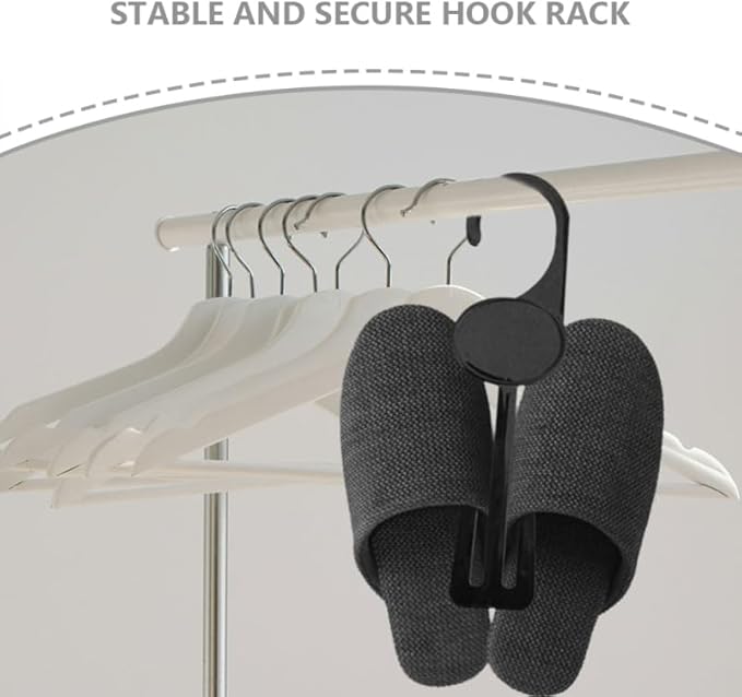 MAGICLULU 30Pcs Shoe Hanger Hooks 7.08X3.54In Slipper Drying Rack Hanging Shoe Organizer for Closet Entryway Storage Plastic Display Hangers