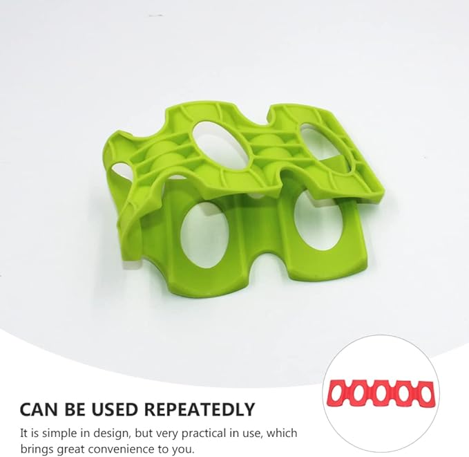 DECHOUS 3pcs Silicone Can Rack Mat Flexible Beverage Holder for Refrigerator Dining Table and Pantry Storage Lightweight Easy to Clean Foldable Design Random Color