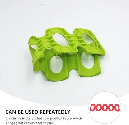 DECHOUS 3pcs Silicone Can Rack Mat Flexible Beverage Holder for Refrigerator Dining Table and Pantry Storage Lightweight Easy to Clean Foldable Design Random Color