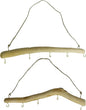 15 inch Natural Driftwood Decorative Branches Wall Hanging Jewelry Organizers with 5 Hooks Handcrafted for Crafts 2 Pieces