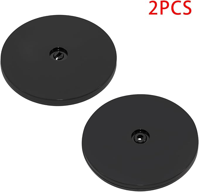 2 Pcs Black 6 inch Acrylic Lazy Susan Rotating Turntable Organizer Bearings - Round Swivel Plate for Spice Rack, Table, Cake, Kitchen Pantry