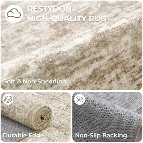 2x7 Runner Rug Non Slip,Washable Hallway Runner Rug,Brown - Image 7