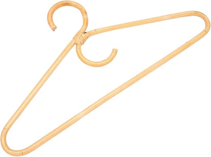 Rattan Clothes Hanger Style,Garments Organizer,Rack Adult Hanger,Room Decoration Hanger for Your Clothes.3 Pcs