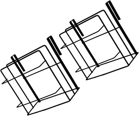 2Pcs Over Door Organizer Set Inside Cabinet Towel Rack Iron Hanging Storage for Kitchen and Pantry Space-Saving Design Easy Installation for Small Spaces