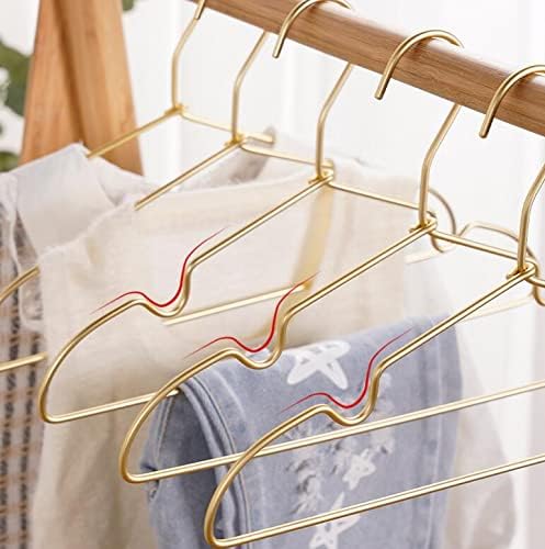 12.6” Gold Matt Metal Coat Hanger, 30PCS, Children Standard Suit Hanger, Clothes Hangers for Closet Toddler Infant Newborn Kids Hangers, Space Saving Baby Clothes Hangers