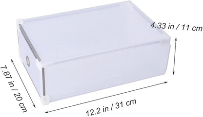 Amosfun 6pcs Shoes Storage Case Translucent Boxes Keep Shoes Clean Tidy for Dorm Home Office